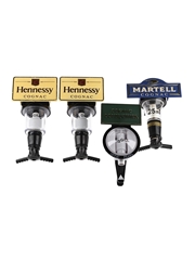 Courvoisier VS, Hennessy & Martell Bar Optic Measures