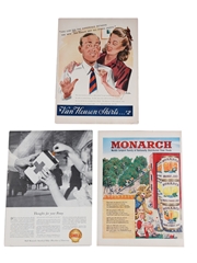 Glenmore 1941 - 1943 Advertising Prints 3 x 37cm x 26cm