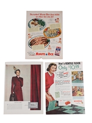 Hiram Walker 1940s-1950s Advertising Prints 3 x 36cm x 26cm