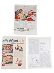 PM National Distillers 1954-1955 Advertising Prints 3 x 36cm x 26cm
