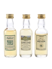 St Michael Highland, Lowland & Speyside Bottled 1990s 3 x 5cl / 40%