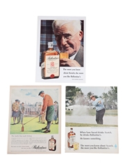 Ballantine's 1958-1969 Advertising Prints 3 x 36cm x 26cm