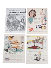 Calvert Reserve 1940s Advertising Prints 4 x 36cm x 26cm