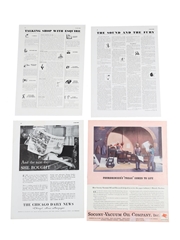 Four Roses 1930s Advertising Prints 4 x 36cm x 26cm