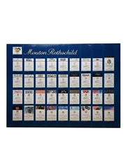 Mouton Rothschild Label Print Vintages 1924 - 1980 37.5cm x 65cms