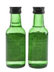 White Satin Dry Gin Bottled 1970s 2 x 5cl / 40%