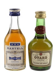 Martell 3 Star & Otard 3 Star Bottled 1970s 2 x 5cl / 40%