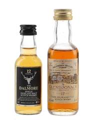 Dalmore & Glendronach 12 Year Old Bottled 1990s 3cl & 5cl / 40%