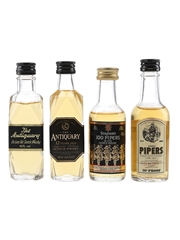 100 Pipers & The Antiquary Bottled 1970s & 1980s 4 x 5cl / 40%