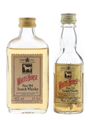 White Horse Bottled 1970s-1980s 2 x 4.7cl-5cl