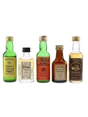 Assorted Blended Scotch Whisky Bottled 1980s & 1990s 5 x 5cl / 40%