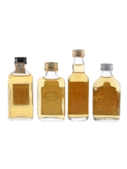 Assorted 8 Year Old Blended Scotch Whisky Bottled 1980s 4 x 5cl / 40%