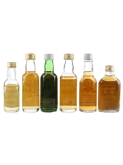Assorted Blended Scotch Whisky Bottled 1980s 6 x 3cl-5cl / 40%