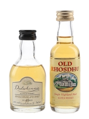 Dalwhinnie 15 Year Old & Old Rhosdhu Bottled 1980s-1990s 2 x 5cl