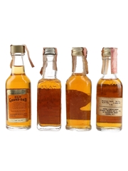 Assorted Bourbon Whiskey Bottled 1980s 4 x 4.7cl-5cl