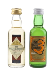 Invergordon 10 Year Old & Three Scotches Bottled 1990s 4.7cl-5cl / 43%