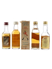 Chivas Regal 12 Year Old, Famous Grouse, Johnnie Walker Red Label & White Horse Bottled 1970s 4 x 5cl