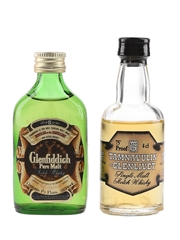 Glenfiddich 8 Year Old & Tamnavulin Glenlivet Bottled 1970s 2 x 4cl-4.7cl