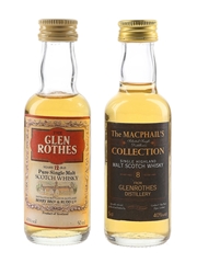 Glenrothes 8 & 12 Year Old Bottled 1990s 2 x 5cl
