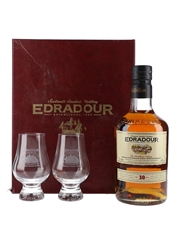 Edradour 10 Year Old Bottled 2000s - Glass Set 70cl / 40%