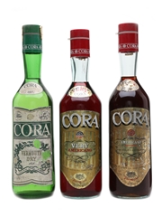 Cora Vermouth Bottled 1970s 3 x 100cl / 18%