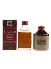 Crawford's 3 Star & Masthead Bottled 1960s-1970s 2 x 5cl / 40%