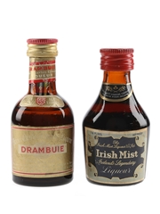 Drambuie & Irish Mist Bottled 1970s-1980s 2 x 4.5cl-5cl