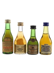 Napoleaon VSOP Brandy, Golden Bell Napoleon, Mariacron & Three Barrels 3 Star Bottled 1970s-1980s 4 x 3cl-5cl / 40%