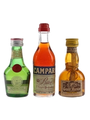 Benedictine, Campari & Grand Marnier Bottled 1970s-1980s 3 x 3cl-5cl