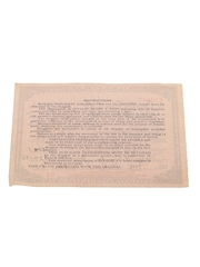 Prohibition Medicinal Liquor Prescription, Dated 1929  