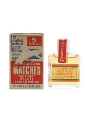 Matches Finest Blended Scotch Whisky Bottled 1970s - The World's Smallest Bottle Of Scotch Whisky 1cl / 40%