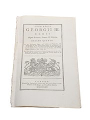 An Act...As Relates To Distillers Or Makers Of Low Wines And Spirits From Corn, To Every Kind Of Distiller, 1774 In the 14th Year of the reign of King George III 