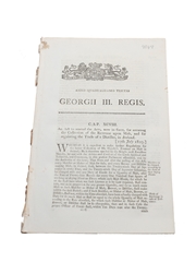 Act To Amend The Acts, Now In Force, For Securing The Collection Of The Revenue Upon Malt, And For Regulating The Trade Of A Distiller, In Ireland .1803 In the 43rd Year of the reign of George III 