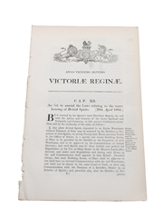 Act To Amend The Laws Relating To The Warehousing Of British Spirits, Dated 1864 In the 26th Year of the reign of Queen Victoria 