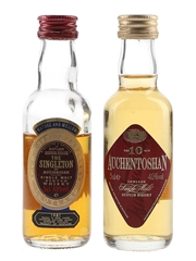 Auchentoshan 10 Year Old & Singleton Of Auchroisk 1981 Bottled 1990s & 2000s 2 x 5cl