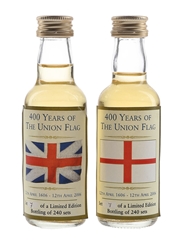 Whisky Connoisseur 400 Years Of The Union Flag 12 April 1606 - 12 April 2006 2 x 5cl / 40%