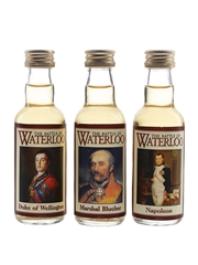 The Battle Of Waterloo Duke Of Wellington, Marshal Blucher & Napoleon Whisky Connoisseur 3 x 5cl / 40%