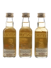 The Battle Of Waterloo Duke Of Wellington, Marshal Blucher & Napoleon Whisky Connoisseur 3 x 5cl / 40%