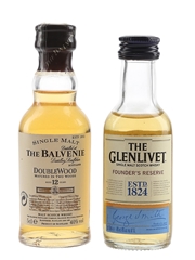 Balvenie 12 Year Old & Glenlivet Founder's Reserve  2 x 5cl / 40%
