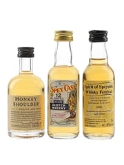 Monkey Shoulder, Spey Cast 12 & Spirit Of Speyside Whisky Festival 2006  3 x 5cl