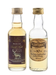 Glen Garioch 12 Year Old & Glenturret 10 Year Old Bottled 1980s & 2000s 2 x 5cl