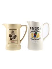 Paddy & Queen Anne Water Jugs  17cm & 15.5cm Tall