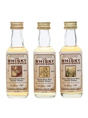 3 x Single Malt Scotch Whisky For The Whisky Connoisseur Miniatures