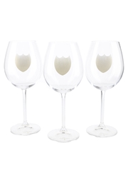 Dom Perignon Champagne Glasses  3 x 24cm Tall