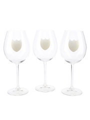 Dom Perignon Champagne Glasses  3 x 24cm Tall