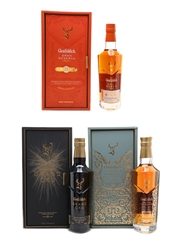 Glenfiddich 21 Year Old Gran Reserva, 23 Year Old Grand Cru &  26 Year Old Grande Courone Reserva Rum Cask Finish, Cuvee Cask Finish & Cognac Cask Finish 3 x 70cl