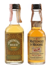 Mattingly & Moore 5 Year Old & Jeremiah Weed Bottled 1970s-1980s 2 x 4.7cl-5cl