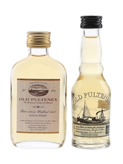 Old Pulteney 8 Year Old & 12 Year Old Bottled 1980s-1990s 2 x 5cl / 40%