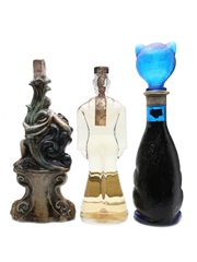 Italian Novelty Bottles Lagrima Christi, Amaro Bianco, Acquavite 2 x 75cl, 50cl
