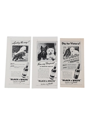 Black & White Adverts 3 x Prints - 1939-1944 3 x 30cm x 15cm